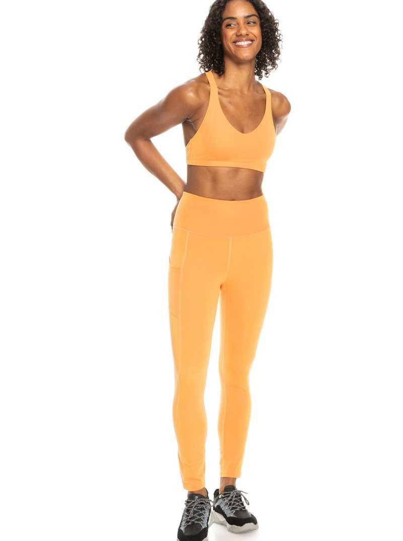 Pantalons Roxy Heart Into It Technical Leggings Femme Orange | 210789MEX