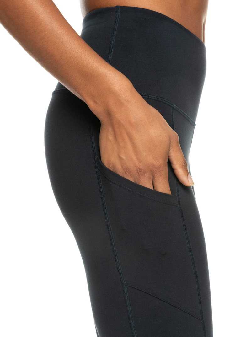 Pantalons Roxy Heart Into It Technical Leggings Femme Grise Foncé | 578932UIT