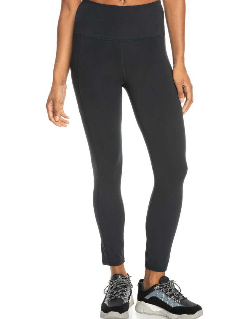 Pantalons Roxy Heart Into It Technical Leggings Femme Grise Foncé | 578932UIT