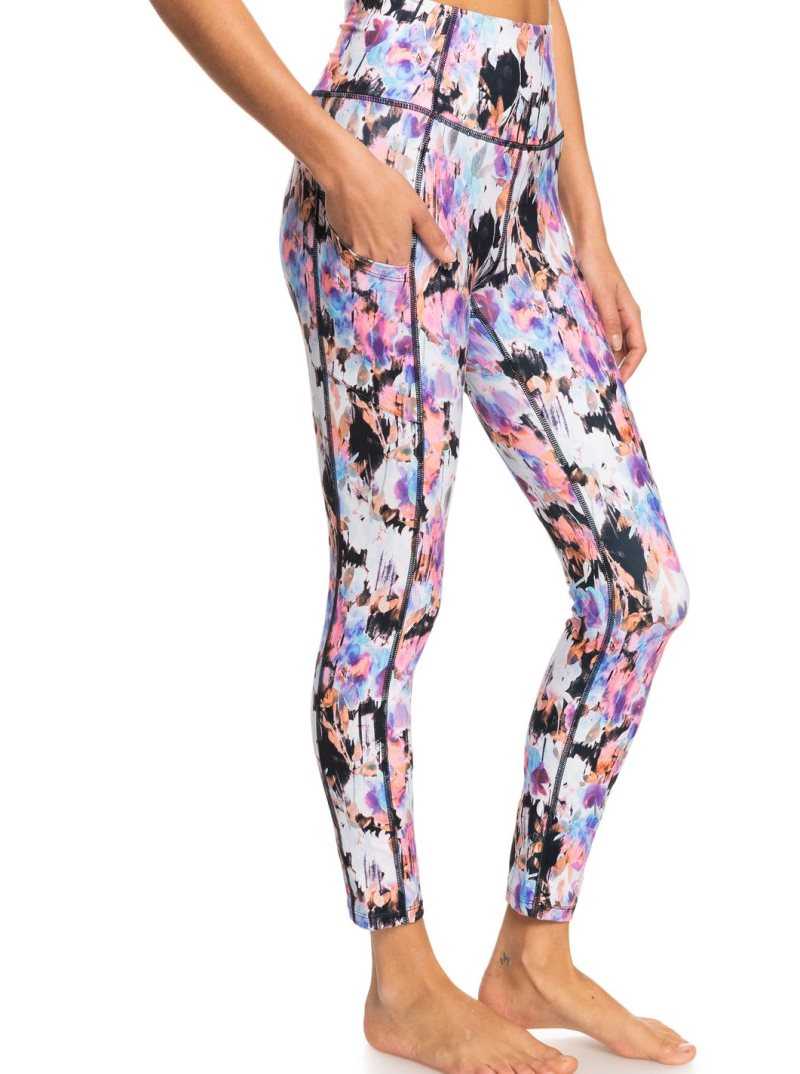 Pantalons Roxy Heart Into It Technical Leggings Femme Grise Foncé | 978621ZFY