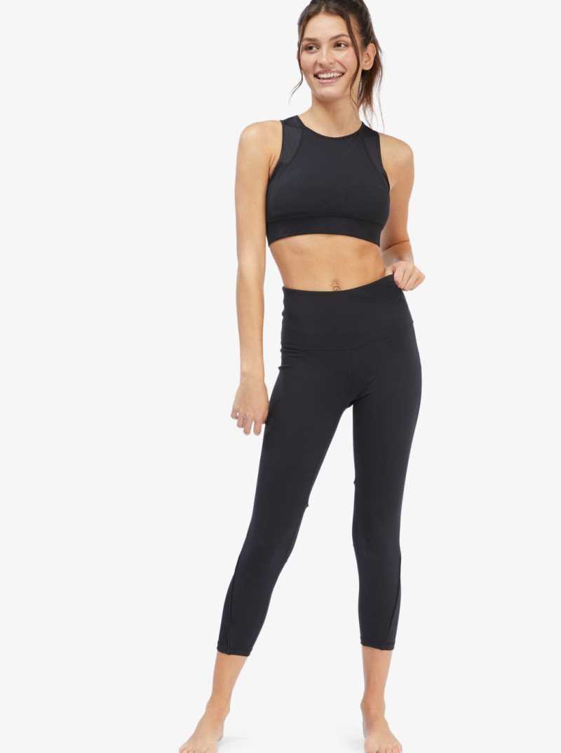 Pantalons Roxy Interstellar Disco Fitness Leggings Femme Grise Foncé | 904756CGK