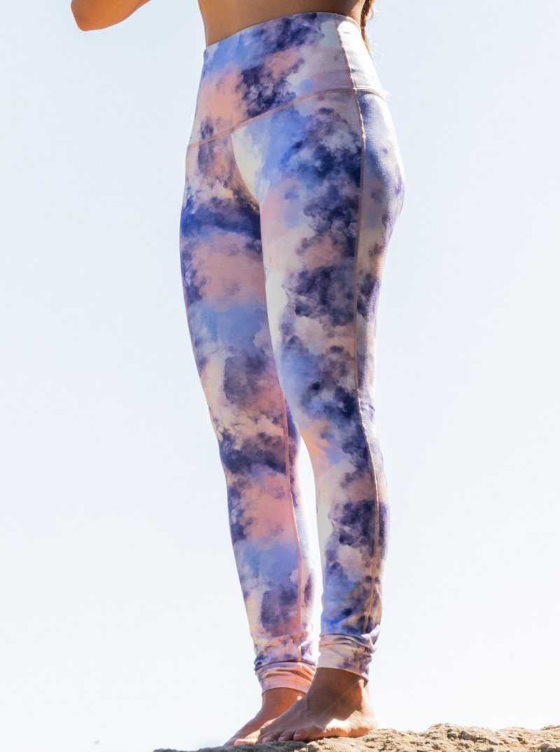 Pantalons Roxy Kaileo High Waisted Ankle Length Workout Leggings Femme Rose | 159438ZID