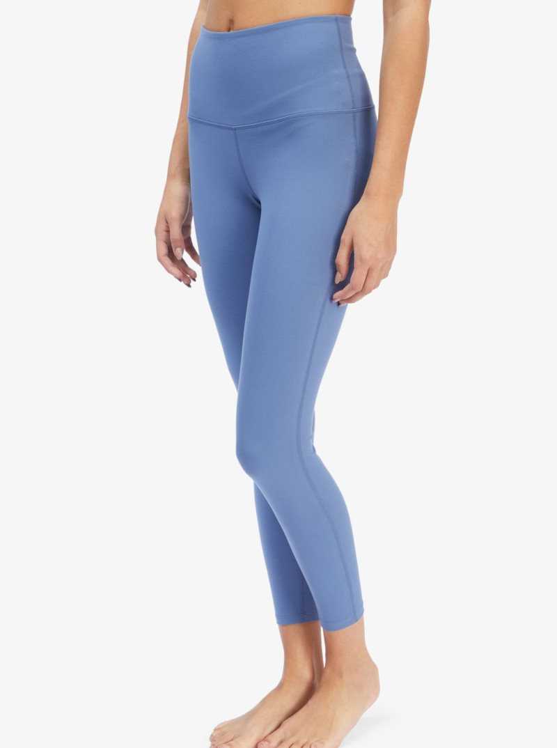 Pantalons Roxy Kaileo High Waisted Ankle Length Workout Leggings Femme Bleu | 652137YAU