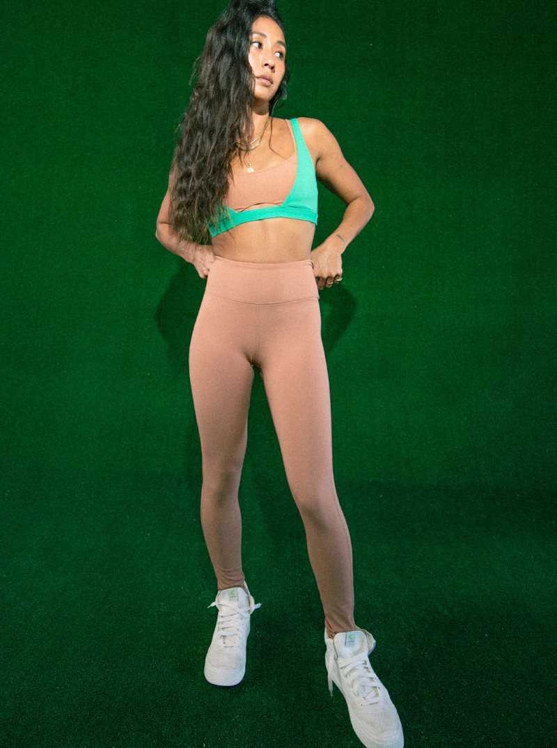 Pantalons Roxy Kelia Workout Leggings Femme Beige | 617048CGT
