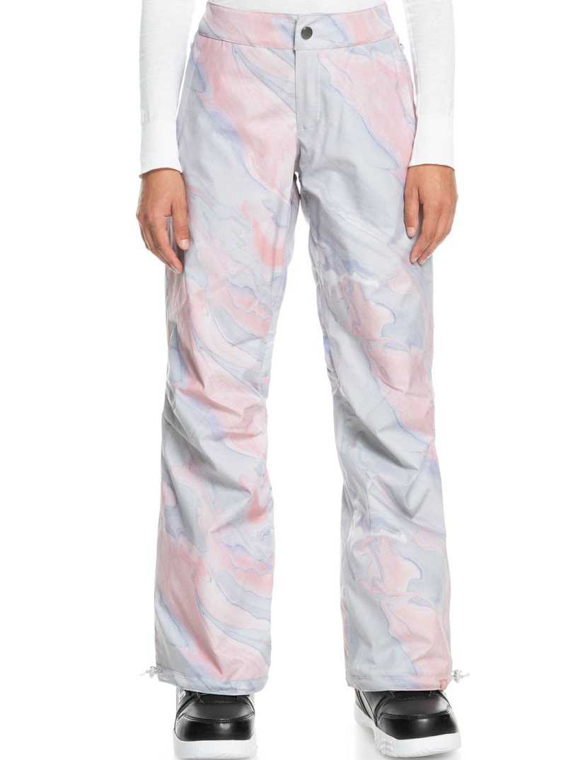 Pantalons Snowboard Roxy Chloe Kim Insulated Femme Grise Violette | 147298YMK