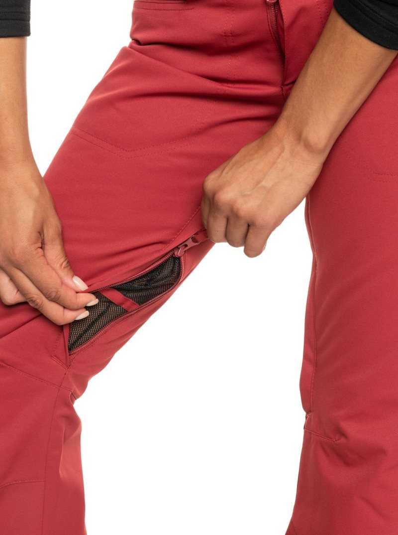 Pantalons Snowboard Roxy Diversion Insulated Femme Rouge Foncé | 147502NXG