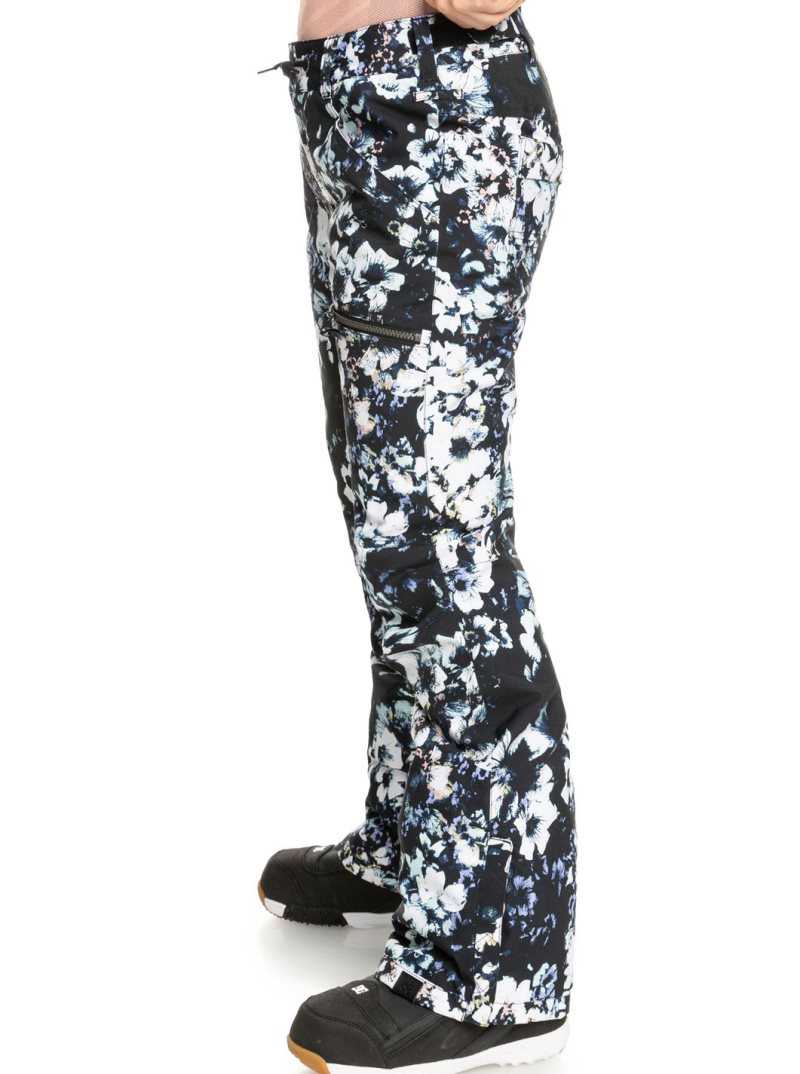 Pantalons Snowboard Roxy Nadia Printed Insulated Femme Noir | 657123DHW