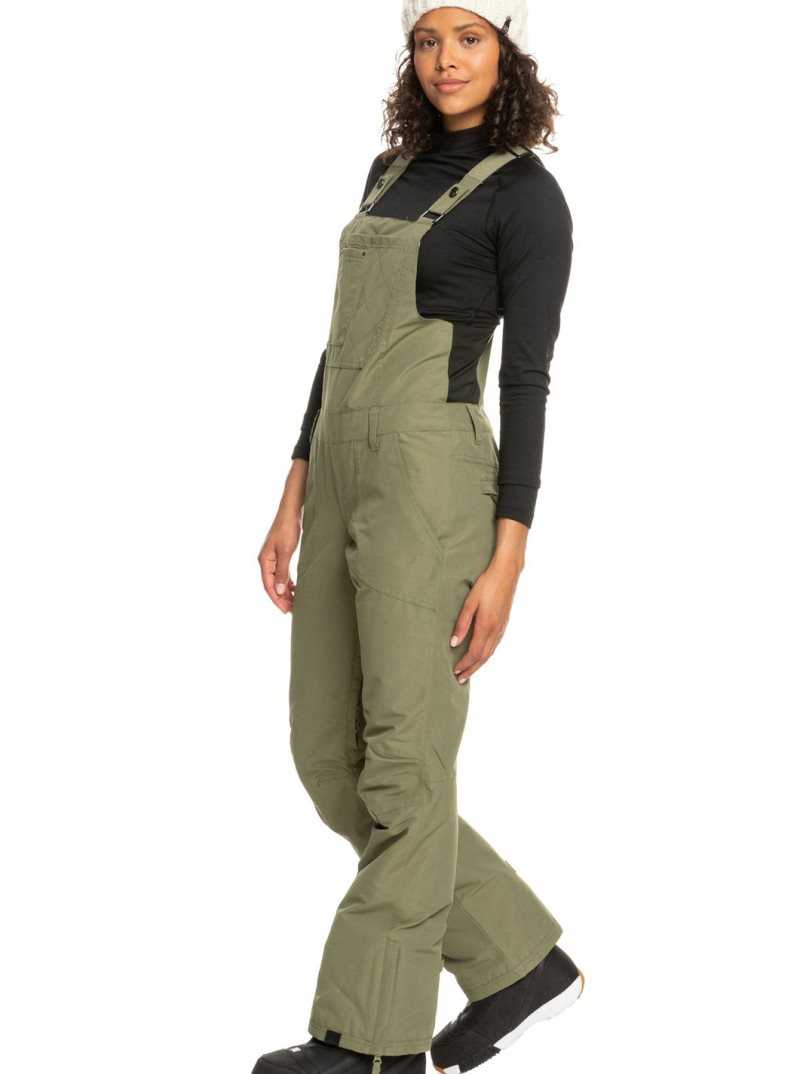 Pantalons Snowboard Roxy Rideout Insulated Femme Vert Foncé | 423906JBM
