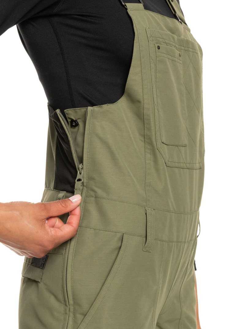 Pantalons Snowboard Roxy Rideout Insulated Femme Vert Foncé | 423906JBM