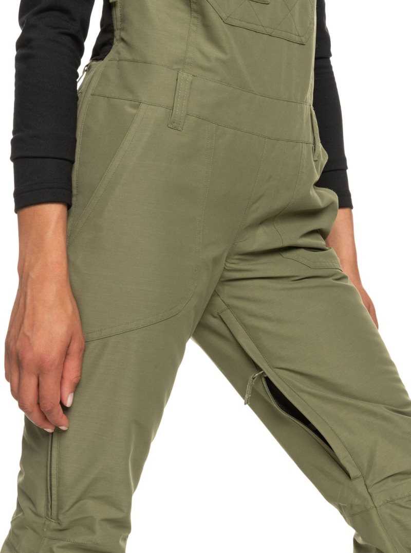 Pantalons Snowboard Roxy Rideout Insulated Femme Vert Foncé | 423906JBM