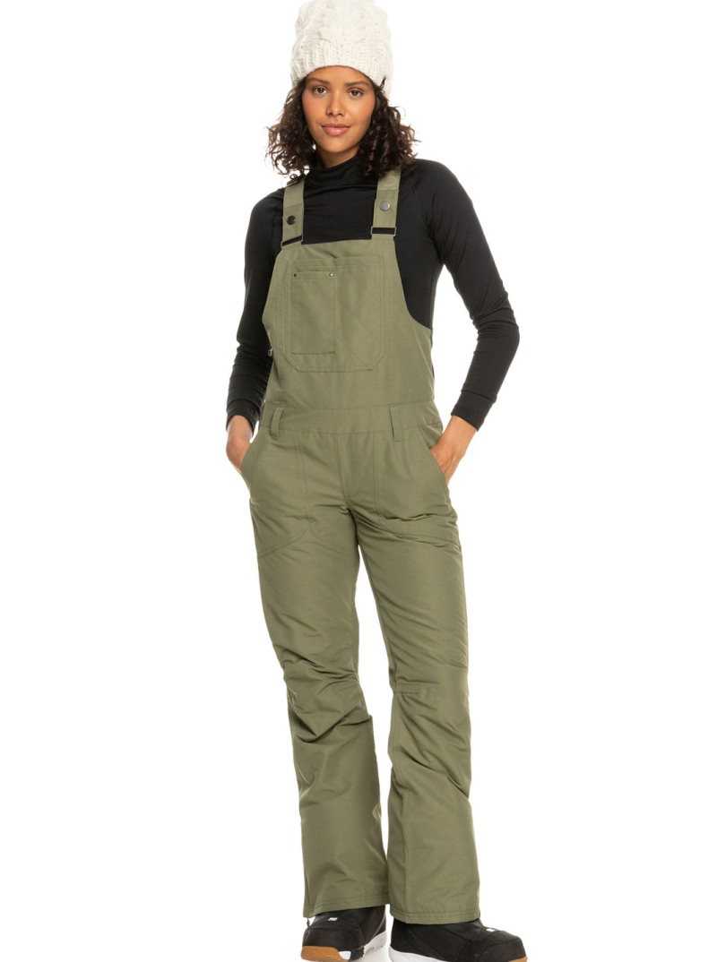 Pantalons Snowboard Roxy Rideout Insulated Femme Vert Foncé | 423906JBM