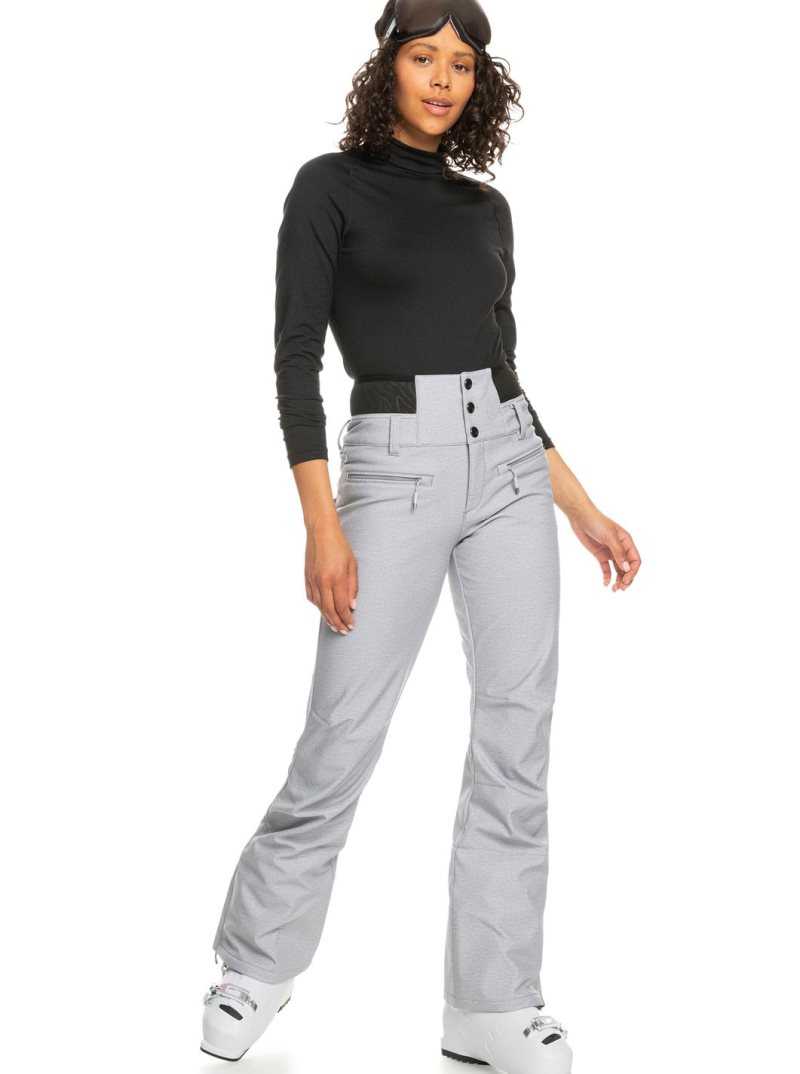 Pantalons Snowboard Roxy Rising High Shell Femme Grise | 167380HBD