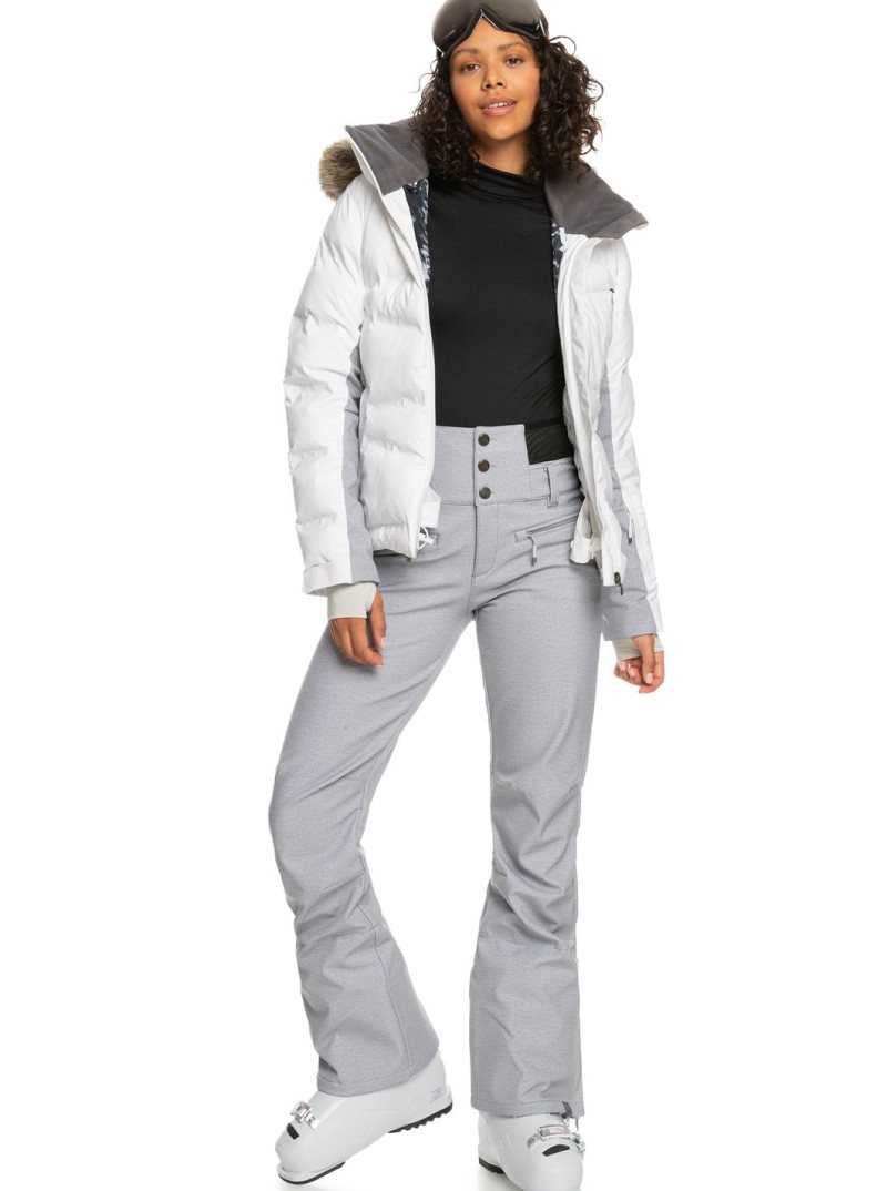 Pantalons Snowboard Roxy Rising High Shell Femme Grise | 167380HBD