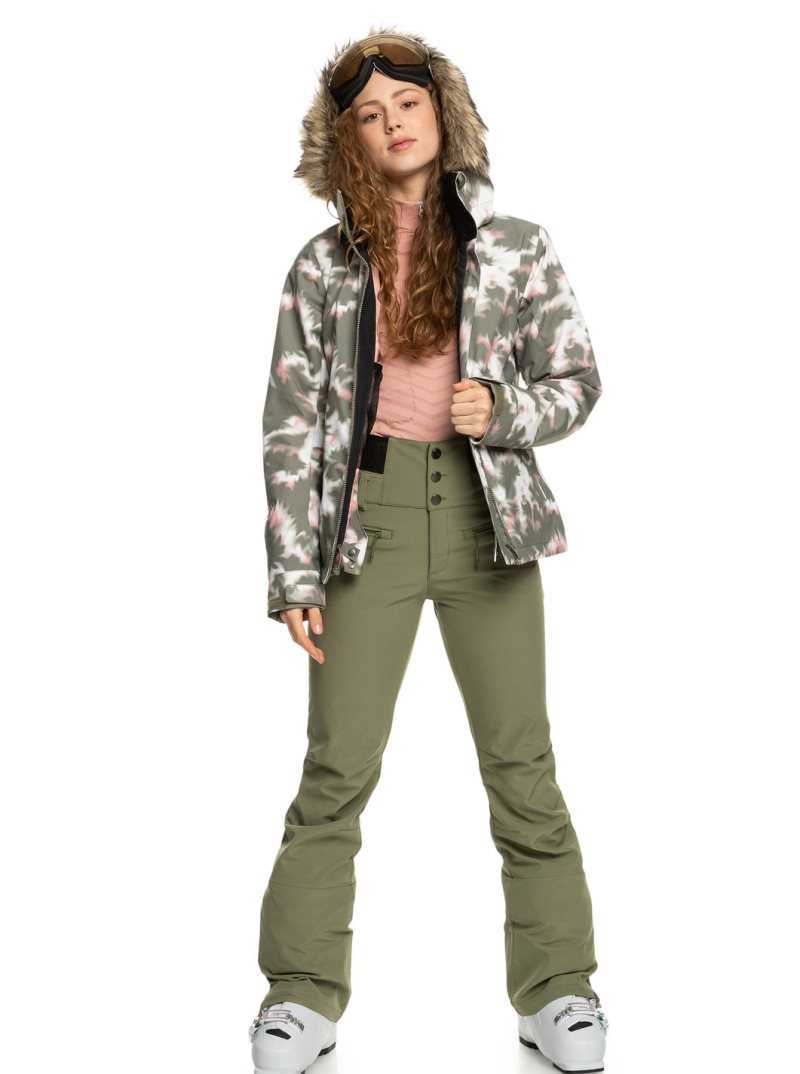 Pantalons Snowboard Roxy Rising High Shell Femme Vert Foncé | 406217JZX