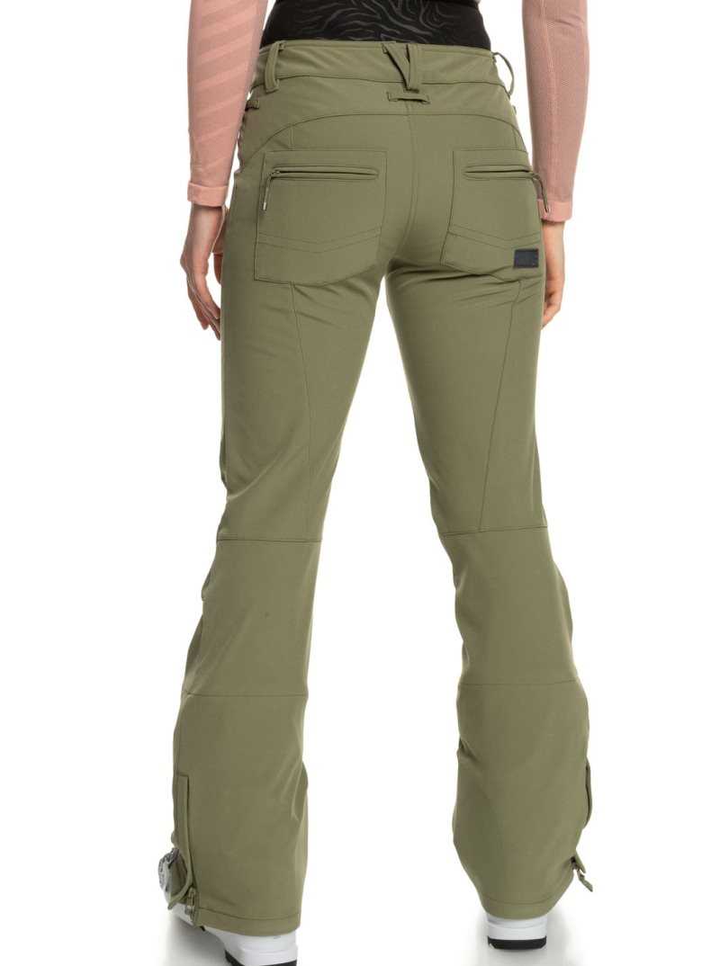Pantalons Snowboard Roxy Rising High Shell Femme Vert Foncé | 406217JZX