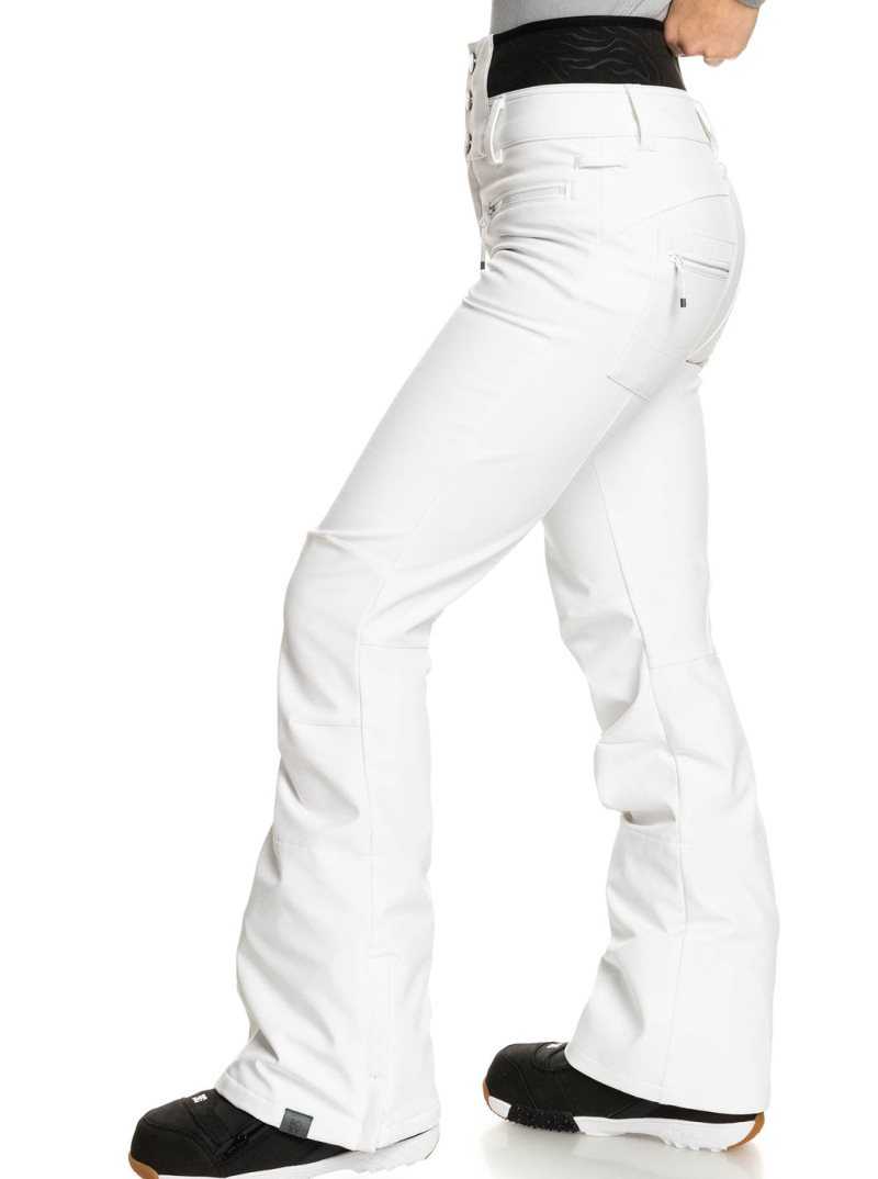 Pantalons Snowboard Roxy Rising High Technical Femme Blanche | 654391GBF