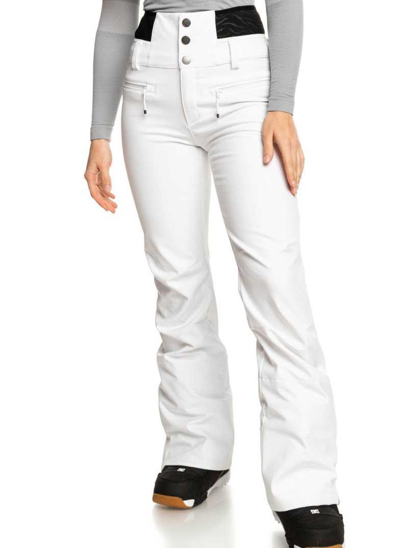 Pantalons Snowboard Roxy Rising High Technical Femme Blanche | 654391GBF