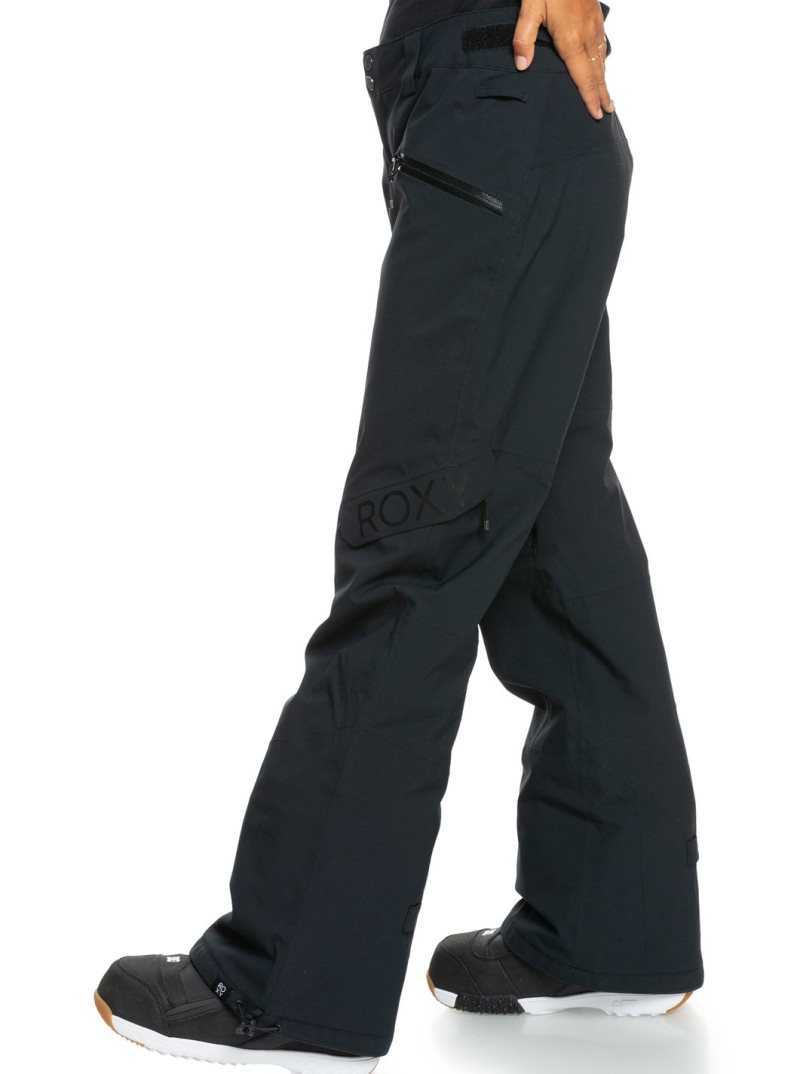 Pantalons Snowboard Roxy Wood Rose Insulated Femme Noir | 539618SIV