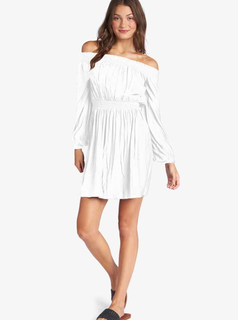 Peignoir Roxy Dream Escape Woven Off The Shoulder Femme Blanche | 162039BVK