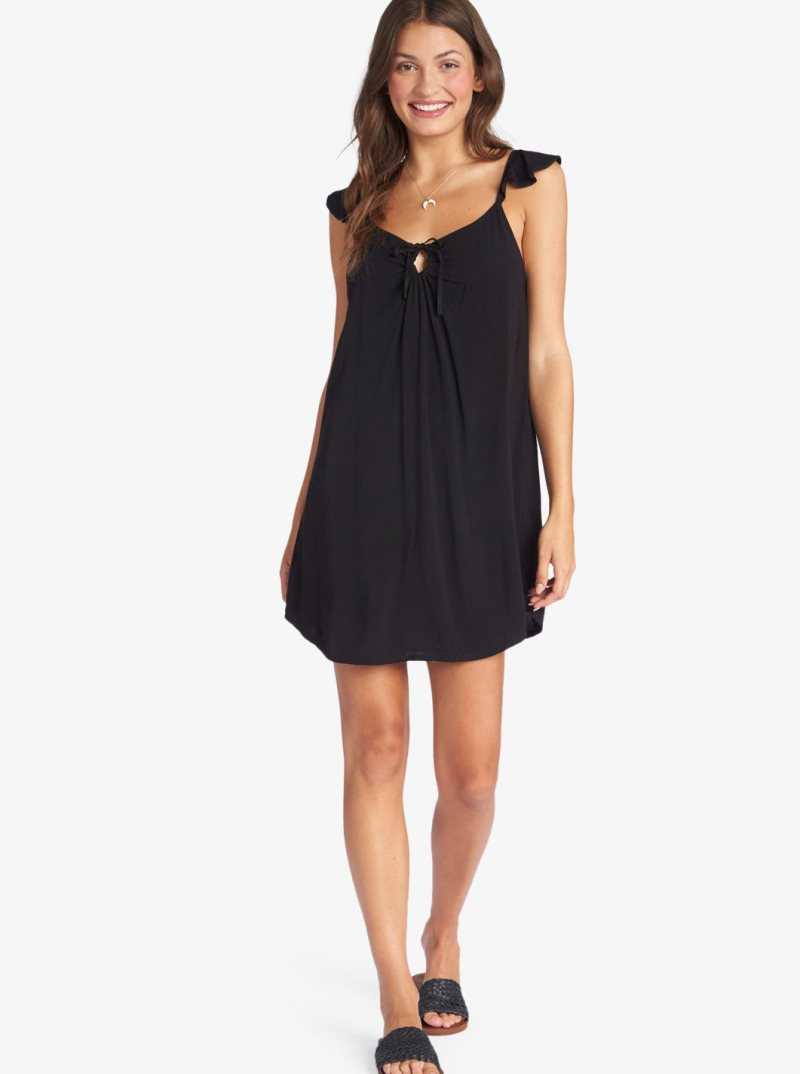 Peignoir Roxy Future Thoughts Woven Lanières Mini Femme Grise Foncé | 973265KNS