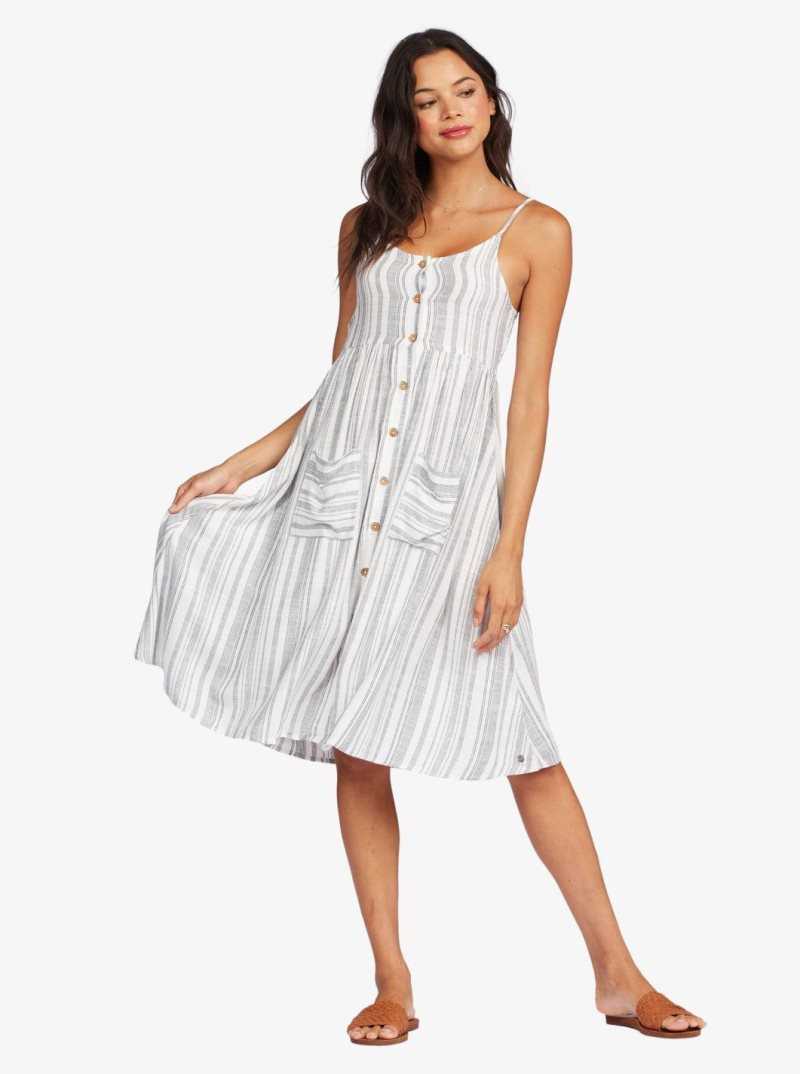 Peignoir Roxy Glowing Wave Midi Femme Indigo Stripes | 391807ATQ