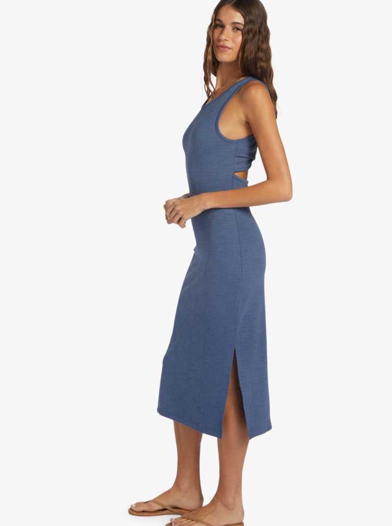 Peignoir Roxy Good Keepsake Lanières Midi Femme Bleu | 967032XSA