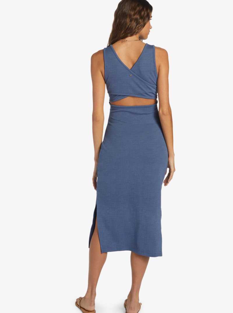 Peignoir Roxy Good Keepsake Lanières Midi Femme Bleu | 967032XSA