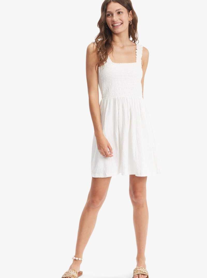 Peignoir Roxy Hanging 10 Off The Shoulder Mini Femme Blanche | 158067GNF