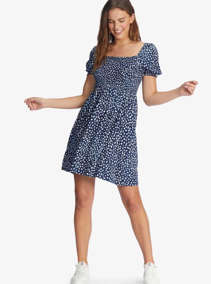 Peignoir Roxy Hello Petal Mini Long Sleeve Femme Indigo | 327941XGE