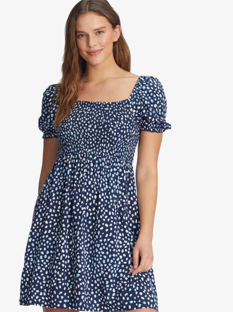 Peignoir Roxy Hello Petal Mini Long Sleeve Femme Indigo | 327941XGE