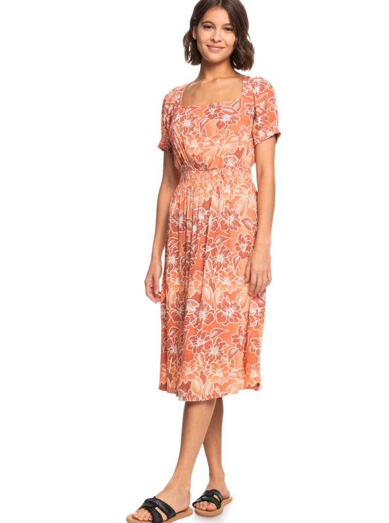 Peignoir Roxy Palmy Breeze Printed Corta Sleeve Midi Femme | 498051OBQ