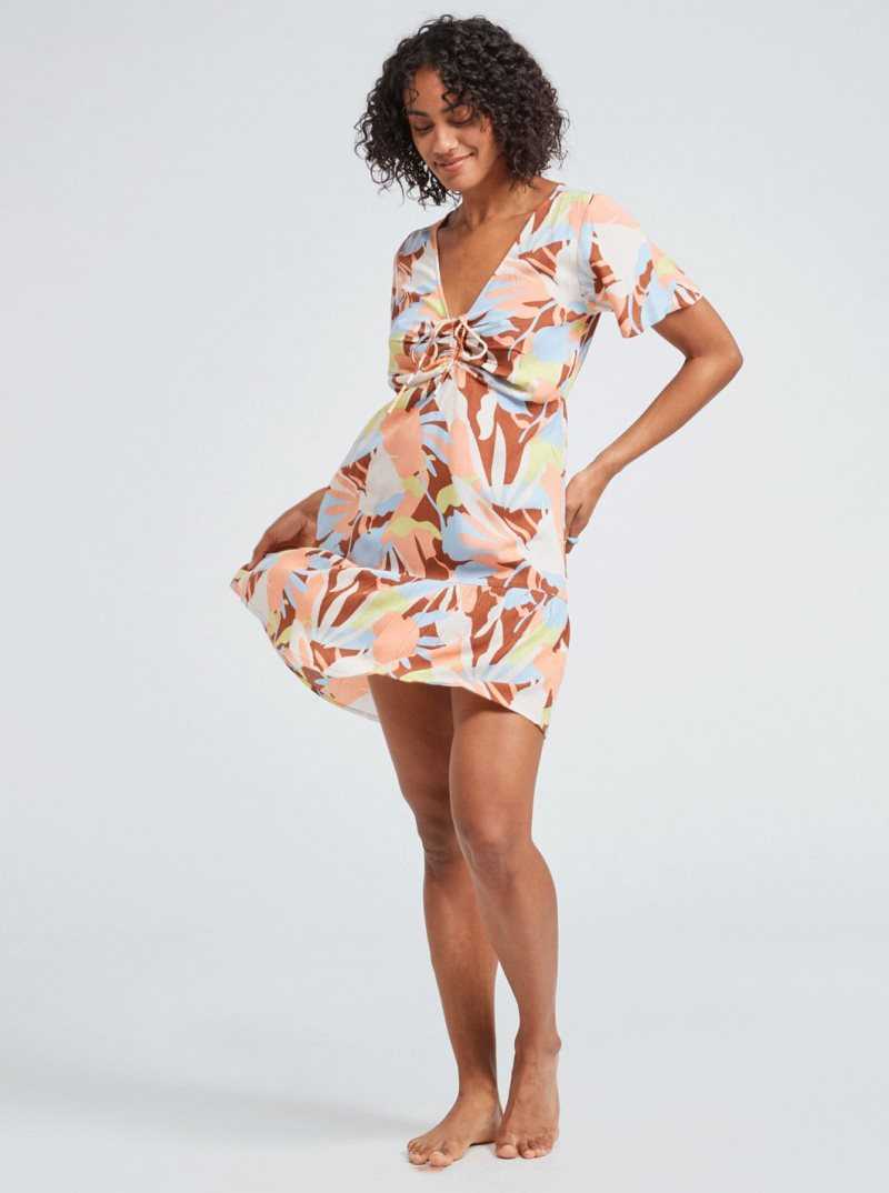 Peignoir Roxy Summer Flow Printed Mini Femme Marron | 430972KDH
