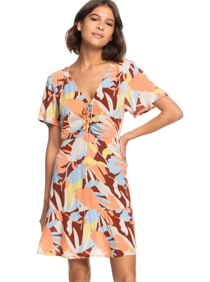 Peignoir Roxy Summer Flow Printed Mini Femme Marron | 430972KDH