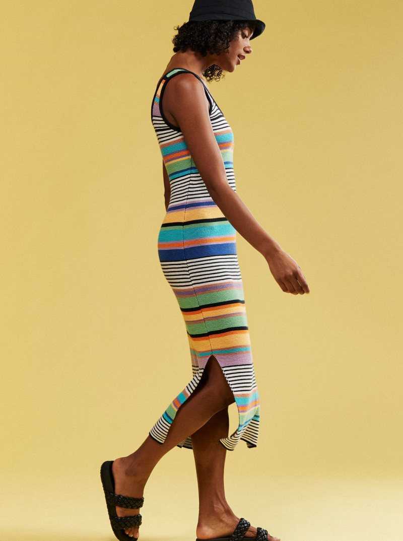 Peignoir Roxy Sunshine Bouquet Midi Length Lanières Femme Grise Foncé | 637480VRA