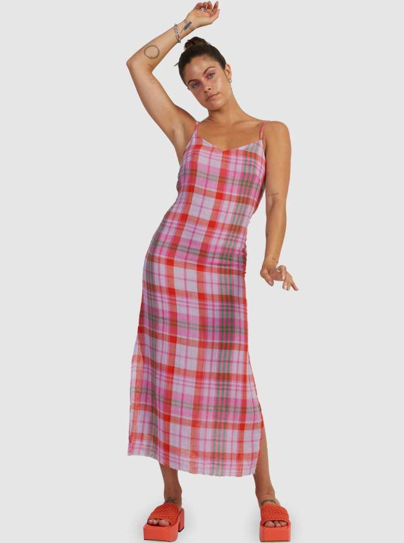 Peignoir Roxy Tartan Times Slip Shirt Femme Violette | 893415RMY