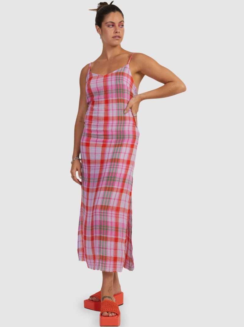 Peignoir Roxy Tartan Times Slip Shirt Femme Violette | 893415RMY