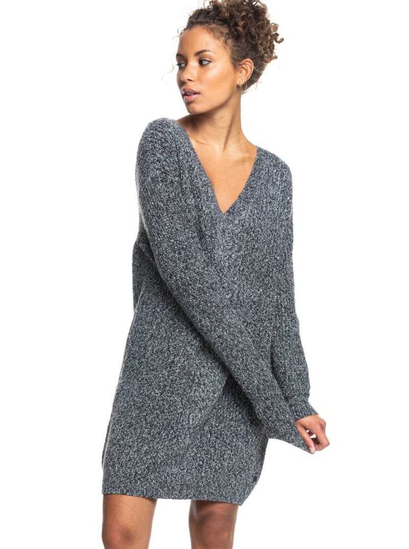 Peignoir Roxy Turn A Corner Knit Femme Grise Foncé | 701986BMX