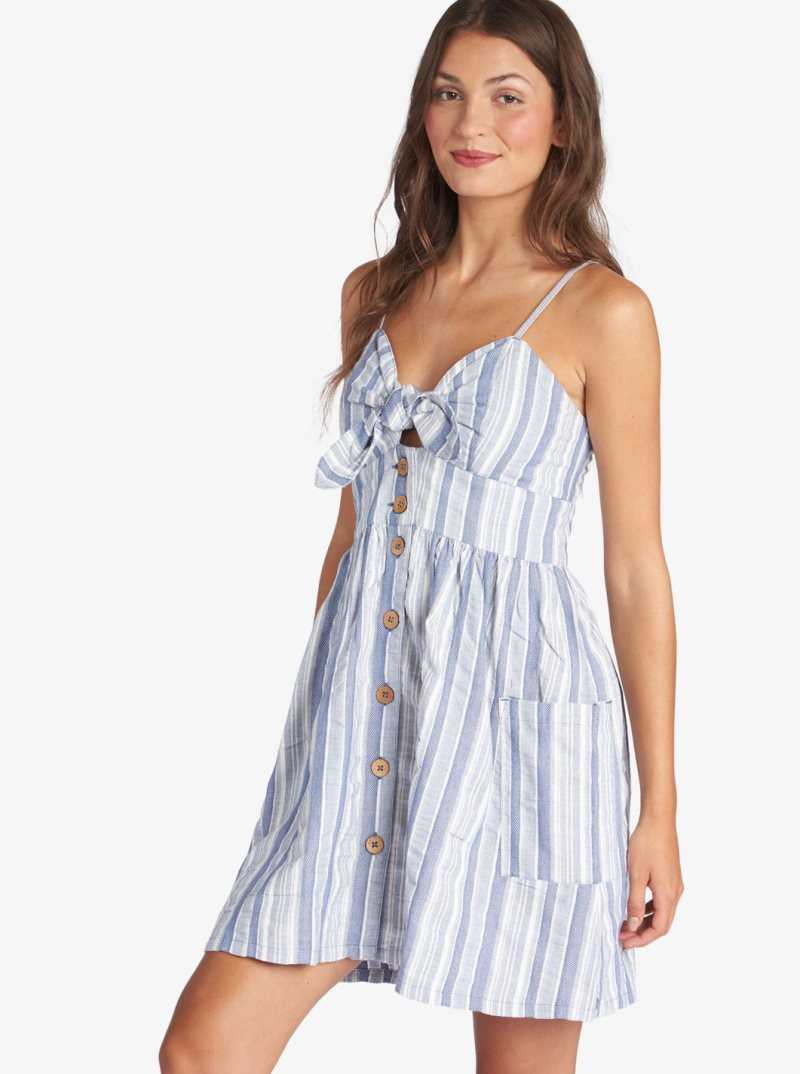 Peignoir Roxy Under The Cali Sun Stripe Lanières Femme Bleu Stripes | 758362NYU