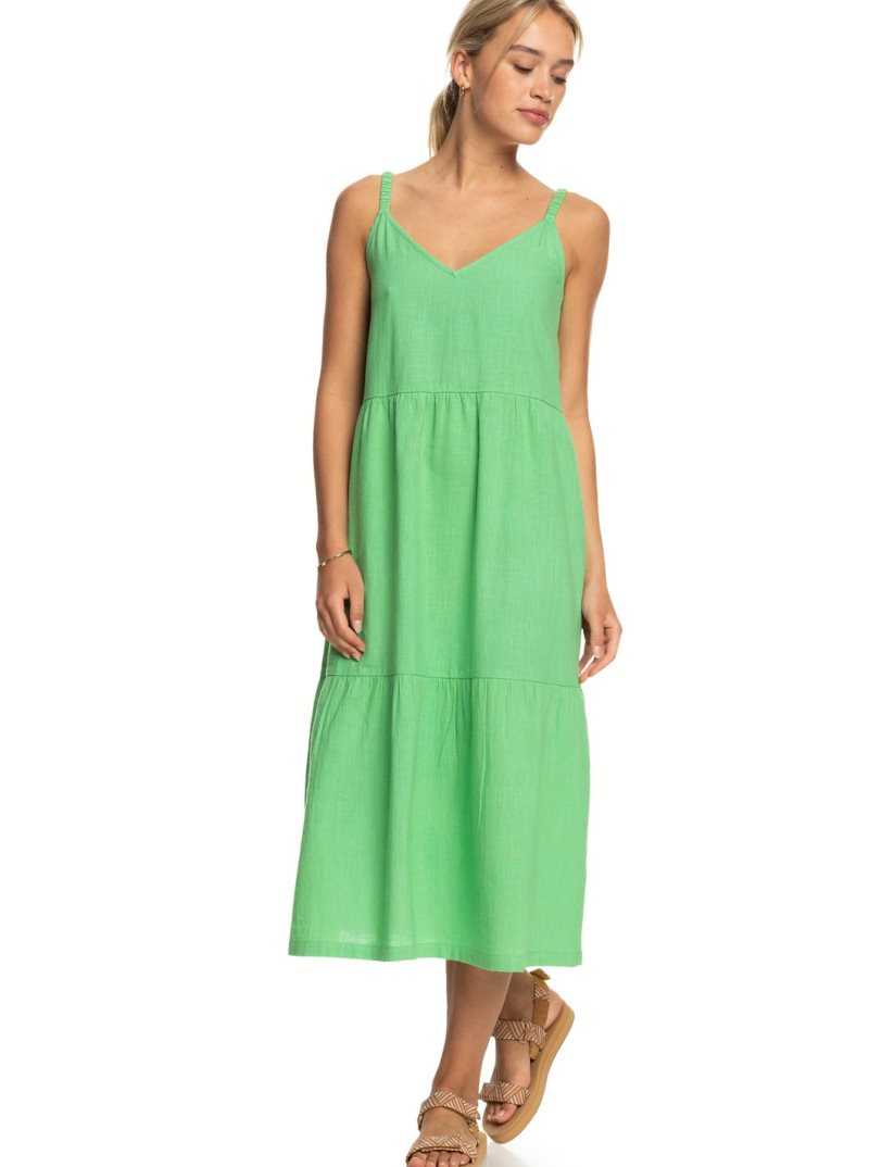 Peignoir Roxy Waiting Line Midi Femme Vert | 679180PSY
