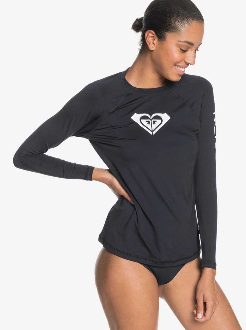 Rashguards Roxy Beach Classics Long Sleeve UPF 50 Femme Grise Foncé | 521678KJF