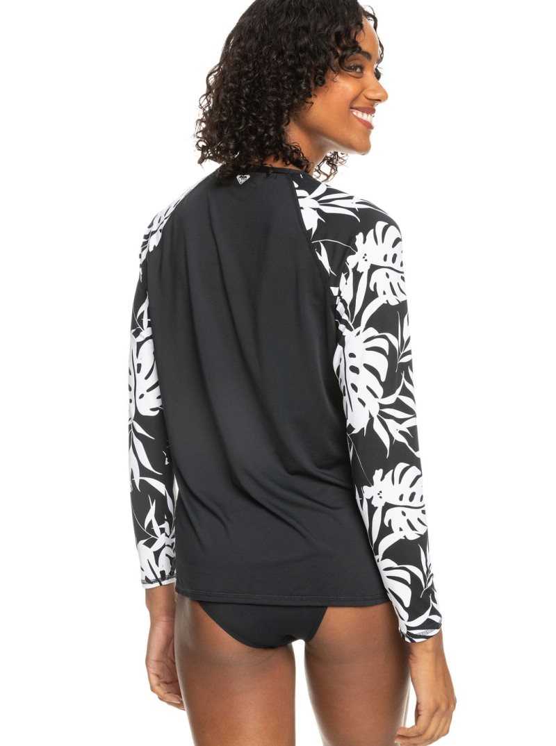 Rashguards Roxy Beach Long Sleeve UPF 50 Femme Grise Foncé | 590248BZH
