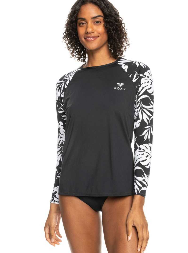 Rashguards Roxy Beach Long Sleeve UPF 50 Femme Grise Foncé | 590248BZH