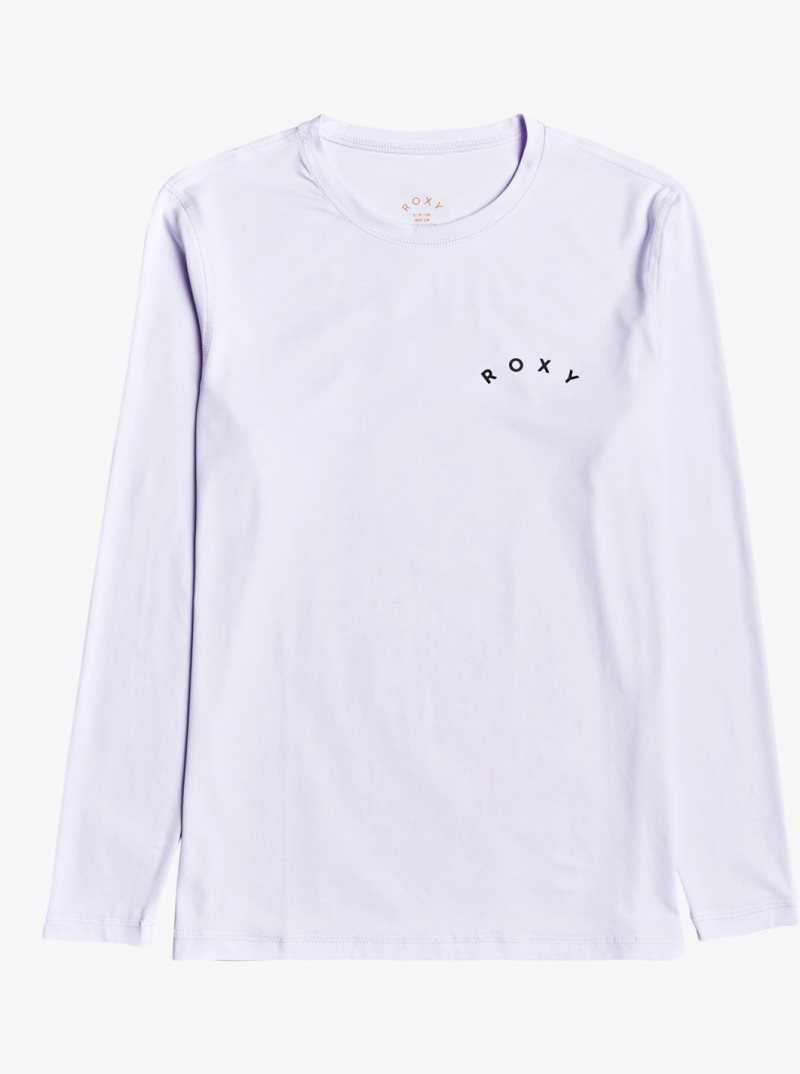 Rashguards Roxy Enjoy Waves Long Sleeve UPF 50 Femme Blanche | 593468NRI