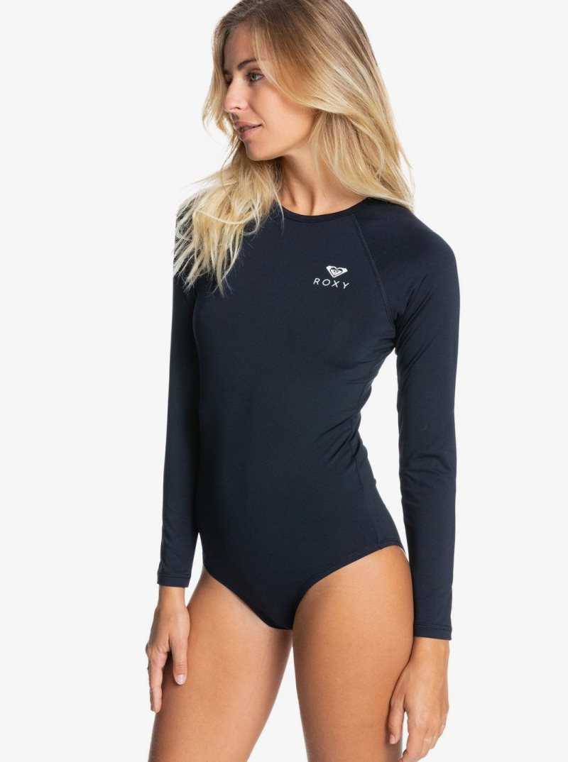 Rashguards Roxy Essentials Long Sleeve Swimsuit Femme Grise Foncé | 237148RGP