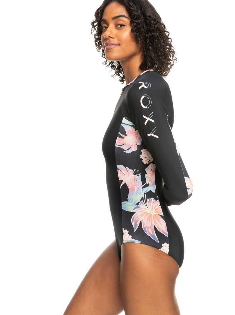 Rashguards Roxy New 1mm UPF 50 Long Sleeve Swimsuit Femme Grise Foncé | 134826DPQ