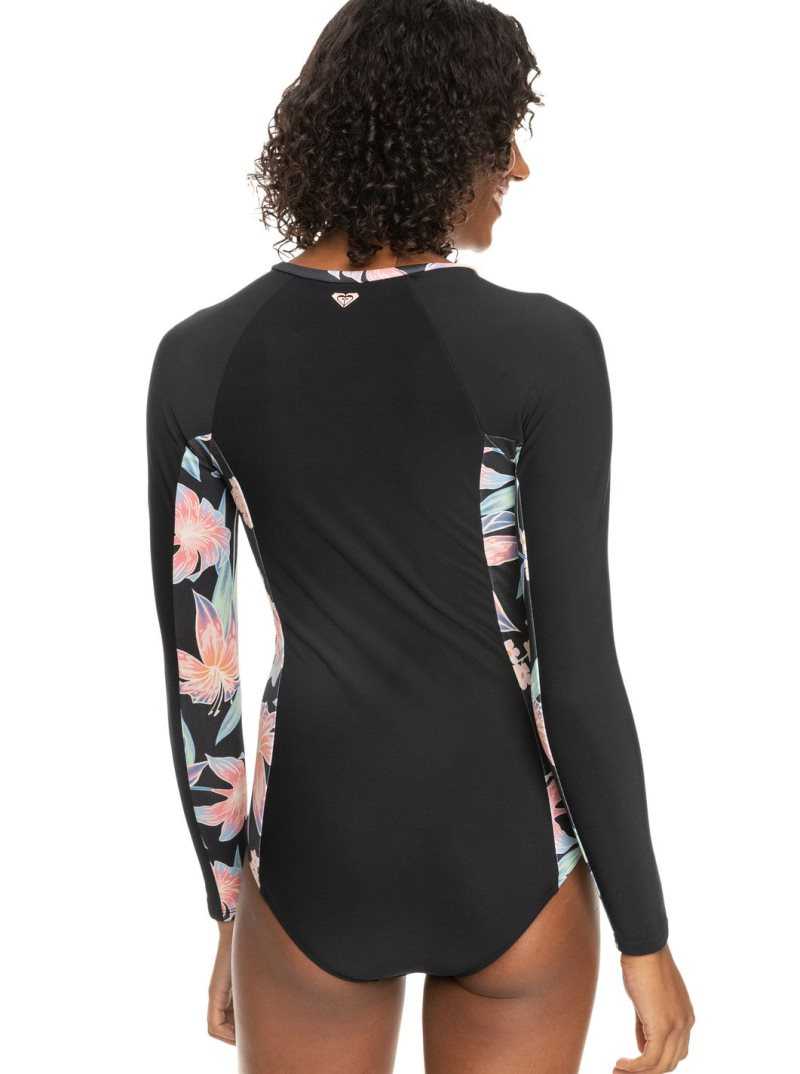 Rashguards Roxy New 1mm UPF 50 Long Sleeve Swimsuit Femme Grise Foncé | 134826DPQ