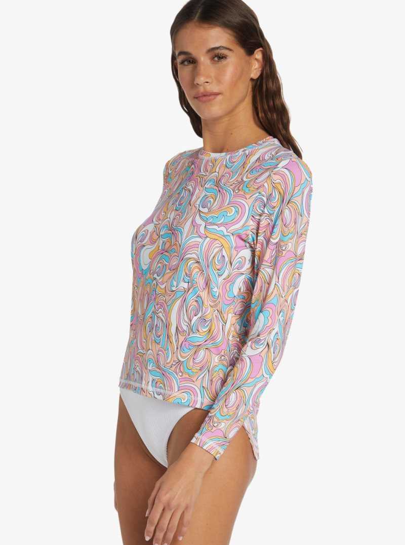 Rashguards Roxy Sea Skippin UPF 50 Long Sleeve Femme | 362847NRC