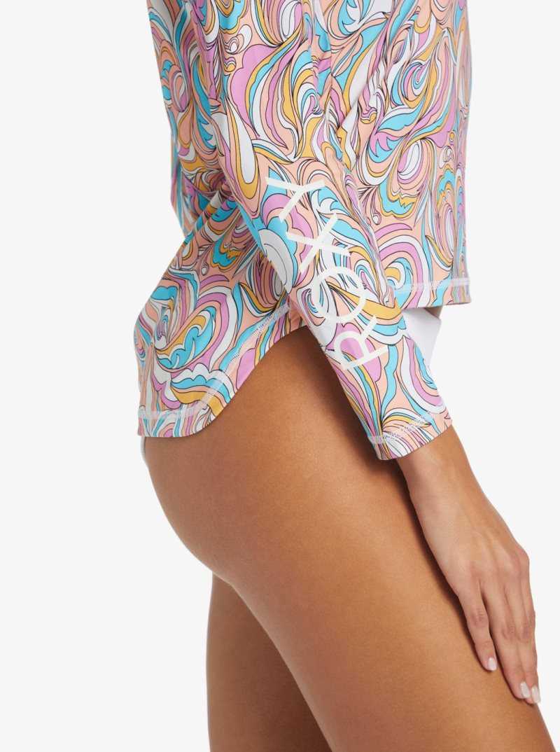 Rashguards Roxy Sea Skippin UPF 50 Long Sleeve Femme | 362847NRC