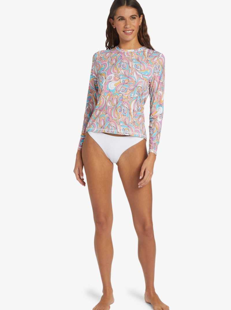 Rashguards Roxy Sea Skippin UPF 50 Long Sleeve Femme | 362847NRC