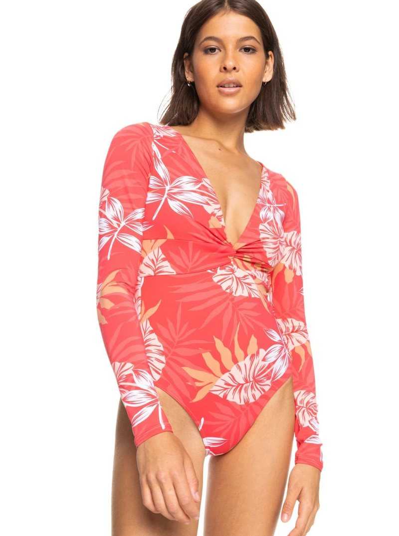 Rashguards Roxy Twist Long Sleeve UPF 50 Swimsuit Femme | 065824QIY